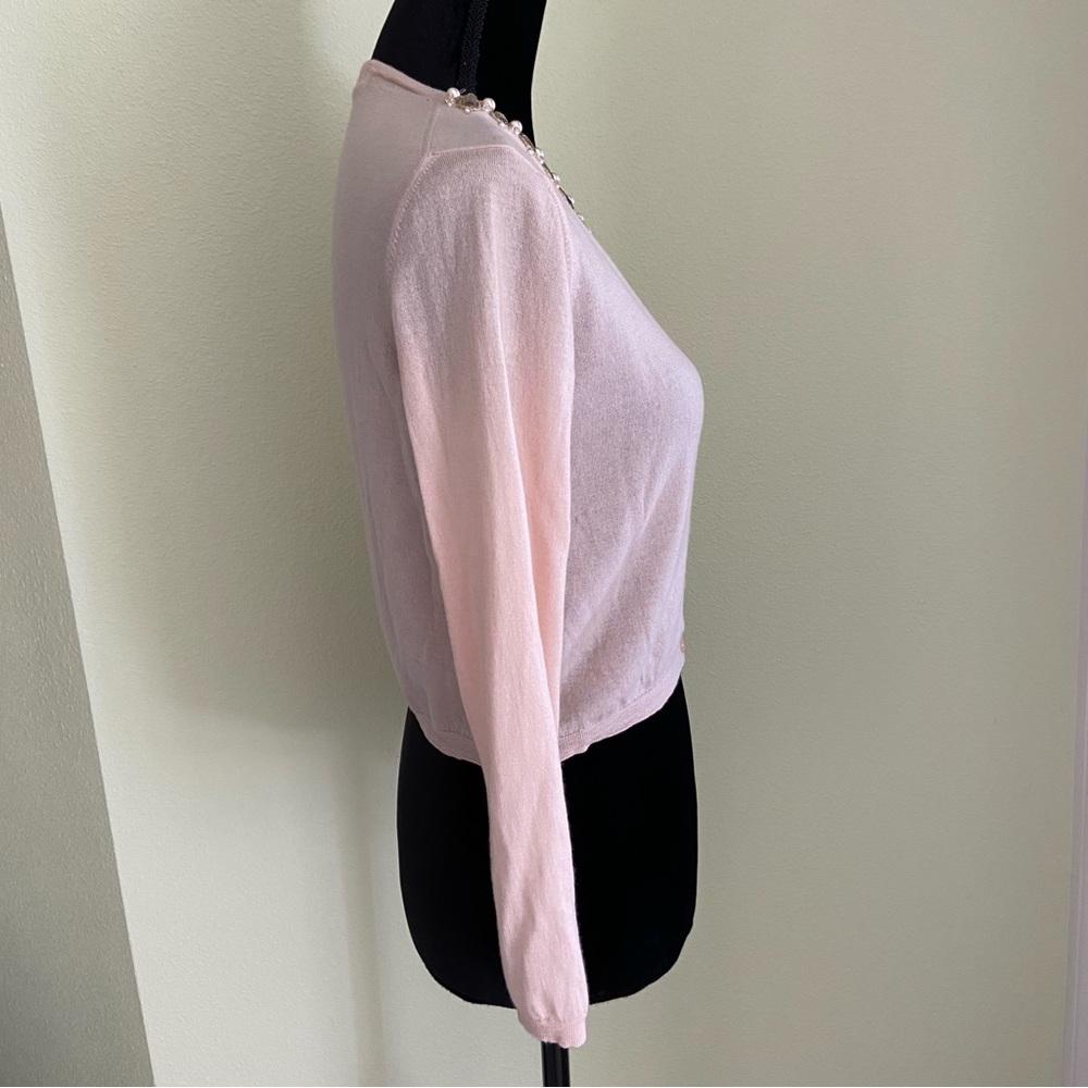 Christian Dior Cashmere Embellished Crystals and Pearls Neck Cardigan - Picture 4 of 13